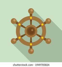 Travel ship wheel icon. Flat illustration of Travel ship wheel vector icon for web design