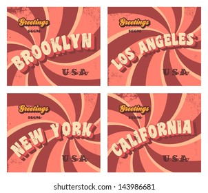 travel sign set america