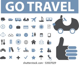 travel signs. vector