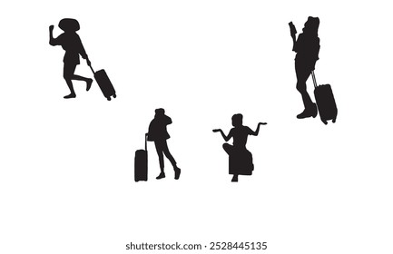 Travel Silhouette: Explore Adventure, Wanderlust Journey,