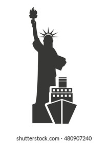 travel silhouette isolated icon vector illustration design
