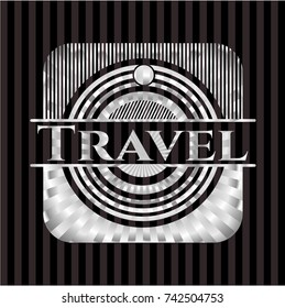 Travel silver badge or emblem