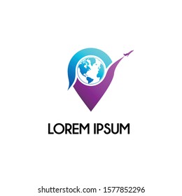 Travel simple logo icon design vector