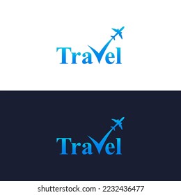 Travel simple vector logo design.