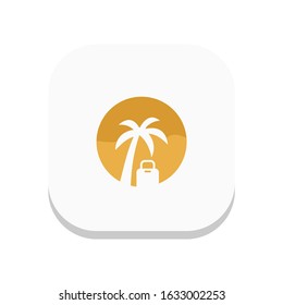 Travel single icon flat design