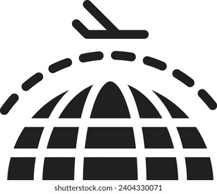 Travel single vector line icon