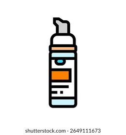 travel size liquid soap color icon vector. travel size liquid soap sign. isolated symbol illustration