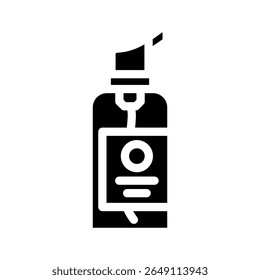 travel size liquid soap glyph icon vector. travel size liquid soap sign. isolated symbol illustration