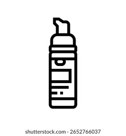 travel size liquid soap line icon vector. travel size liquid soap sign. isolated contour symbol black illustration