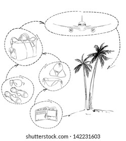 Travel sketch set