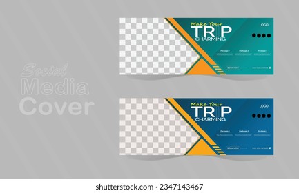 Travel social media cover design