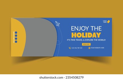 Travel social media facebook cover web banner