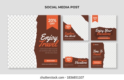 Travel Social Media Post Collection Template