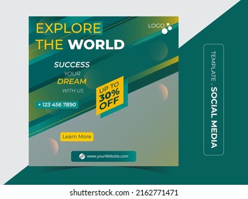 Travel social media post design 