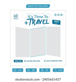 Travel Social media post design template