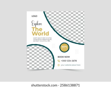 Travel social media post design