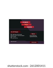 Travel social media post design template