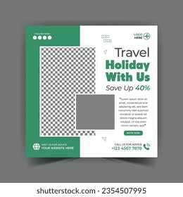 travel social media post template