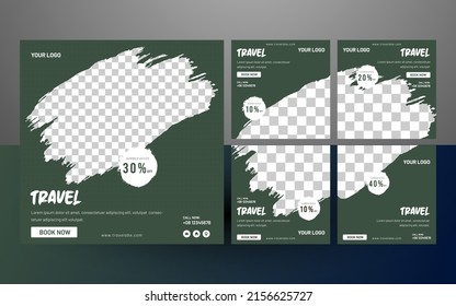 Travel social media template or banner design