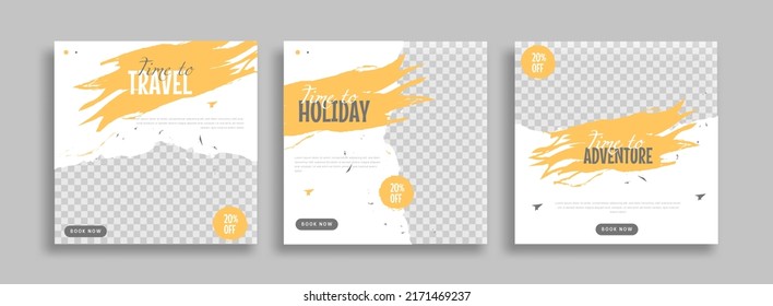 travel sosial media post template design