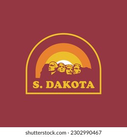 Travel South Dakota vintage logo vector concept, icon, element, and template for company. Explore and adventure logo.