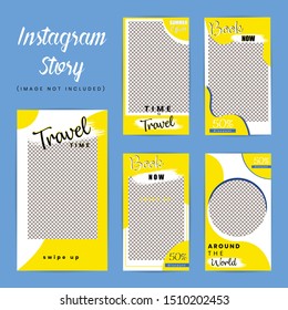 Travel Special Instagram Story Pack Vector Illustration