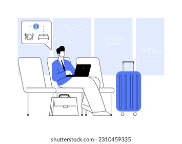 Travel and spending expenses abstract concept vector illustration. Company worker going to business trip, having spending expenses, corporate culture, company rules abstract metaphor.