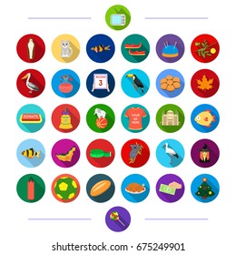 travel, sport, architecture and other web icon in flat style. business, ecology, textile icons in set collection.