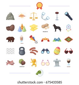 travel, sport, history, religion and other web icon in cartoon style.interesting place, cooking, pub icons in set collection.