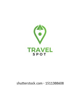 travel spot location logo design template