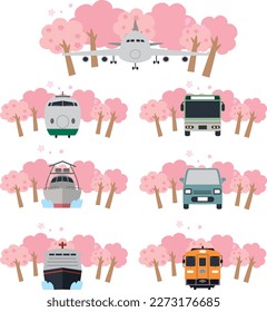 Travel in the spring season Sightseeing Vehicles
