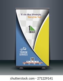 Travel Srvice Roll Up Banner Design