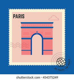 Travel stamp Paris. France