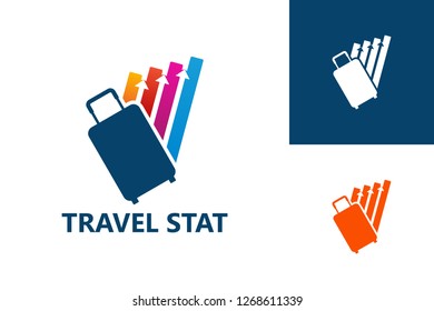 Travel Statistic Logo Template Design Vector, Emblem, Design Concept, Creative Symbol, Icon