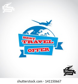 Travel sticker - vector background