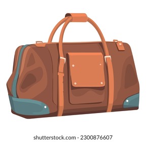Travel with style Leather backpack over white