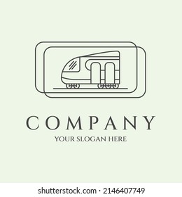 travel Subway train line vector logo icon art design minimalist illustration