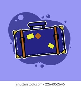 travel suitcase bag vector illustration 