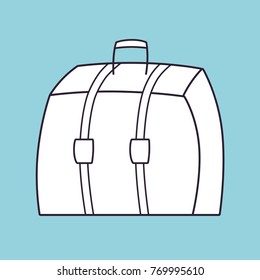 Travel suitcase, baggage icon.