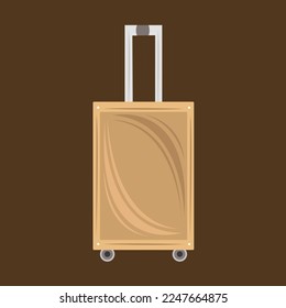 Travel suitcase flat vector illustration. Cute travel vacation vintage holiday suitcase cartoon vector illustration for graphic design and decorative element