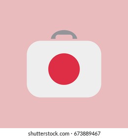 Travel suitcase icon. 