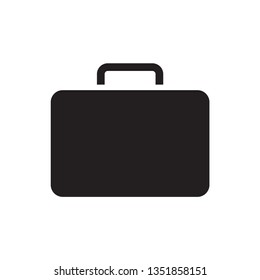 A travel suitcase icon isolated on a styly background.  A travelling luggage in  an airport or a train station.A trip baggage sign.  Vector Illustration