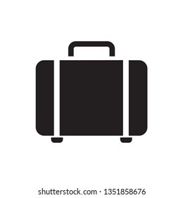A travel suitcase icon isolated on a style background.  A travel luggage icon.Traveling baggage sign.  Vector Illustration