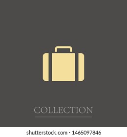 A travel suitcase icon isolated on a style background. Traveling baggage sign. A travel luggage icon. Vector Illustration