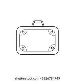 Travel suitcase icon, outline style Vector illustration