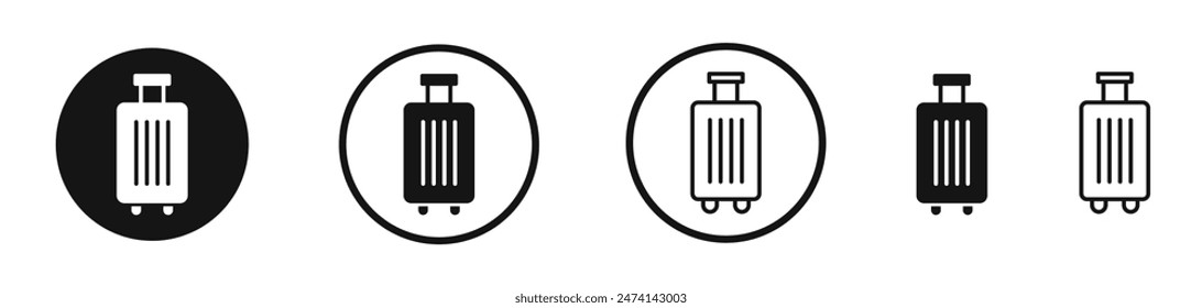 Conjunto de iconos de maleta de viaje. Símbolo de Vector de equipaje de viaje.