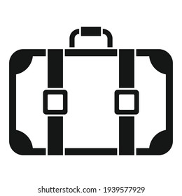 Travel suitcase icon. Simple illustration of travel suitcase vector icon for web design isolated on white background