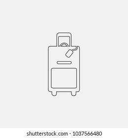 travel suitcase icon vector.