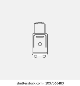travel suitcase icon vector.