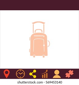 Travel suitcase  icon. Vector design. 